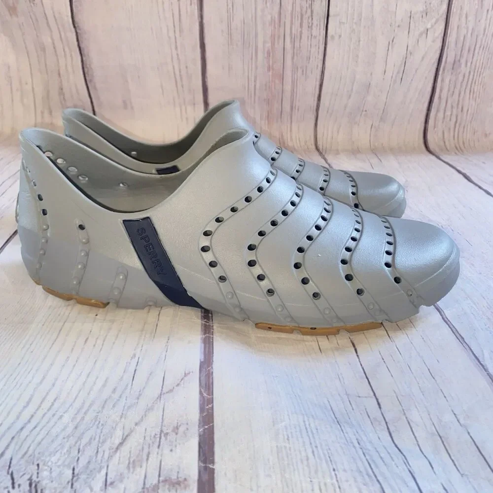 Sperry Water Shoes Slip On Gray Mens 10 Boat Beach EVA